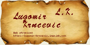 Lugomir Krnčević vizit kartica